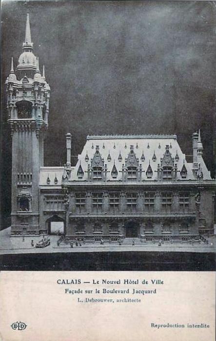 Calais maquette de l'hotel de ville